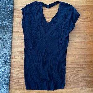 ALL SAINTS blouse shirt long tunic size Small cross cross back